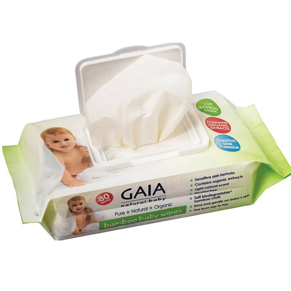 Gaia Bamboo Wipes 3x80 Value Pack