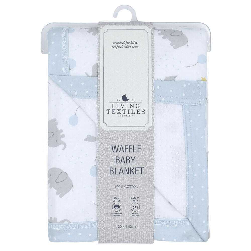 Living Textiles Cot Waffle Blanket Jersey