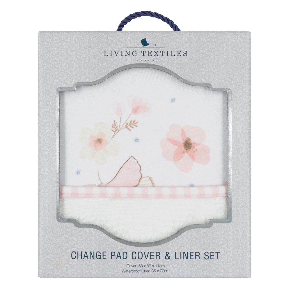 Living Textiles Butterfly Garden Change Pad Cover & Liner Set