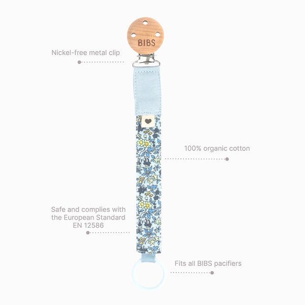 Bibs Liberty Pacifier Clip Baby Village