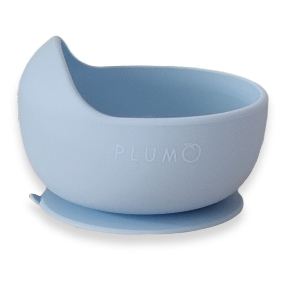 Plum Silicone Duck Egg Bowl Powder Blue