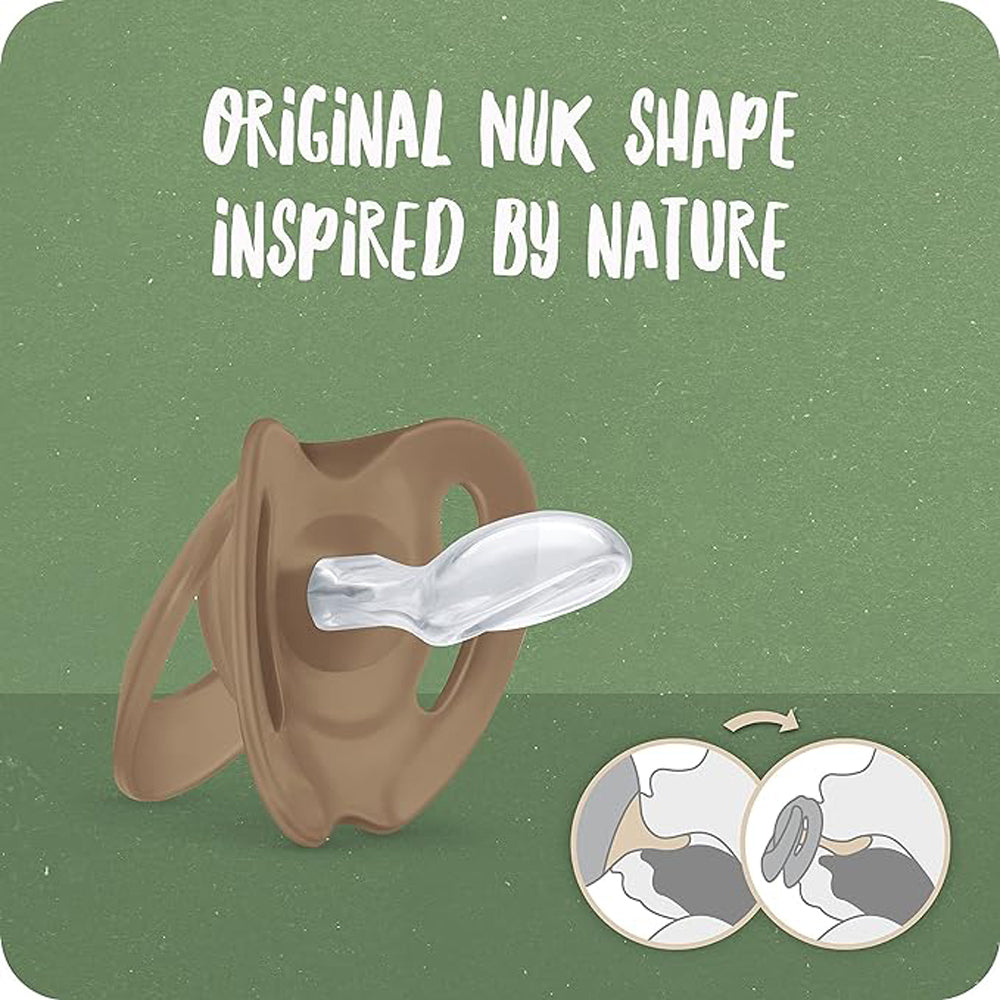 Nuk For Nature Silicone Soother 0-6Months 2pk