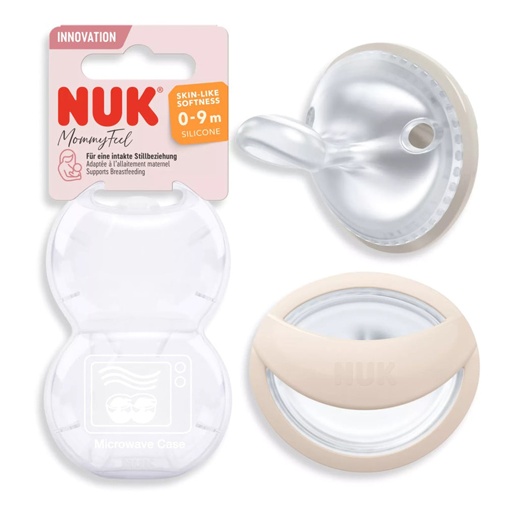 Nuk For Nature Mommy Feel Soother 0-9Months Greige/Sand 2pk