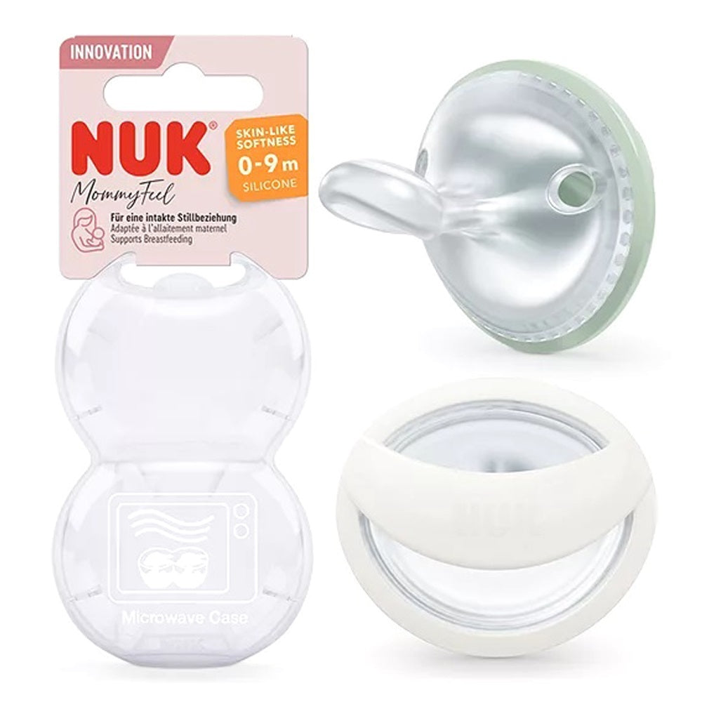 Nuk For Nature Mommy Feel Soother 0-9Months Mint/Off White 2pk