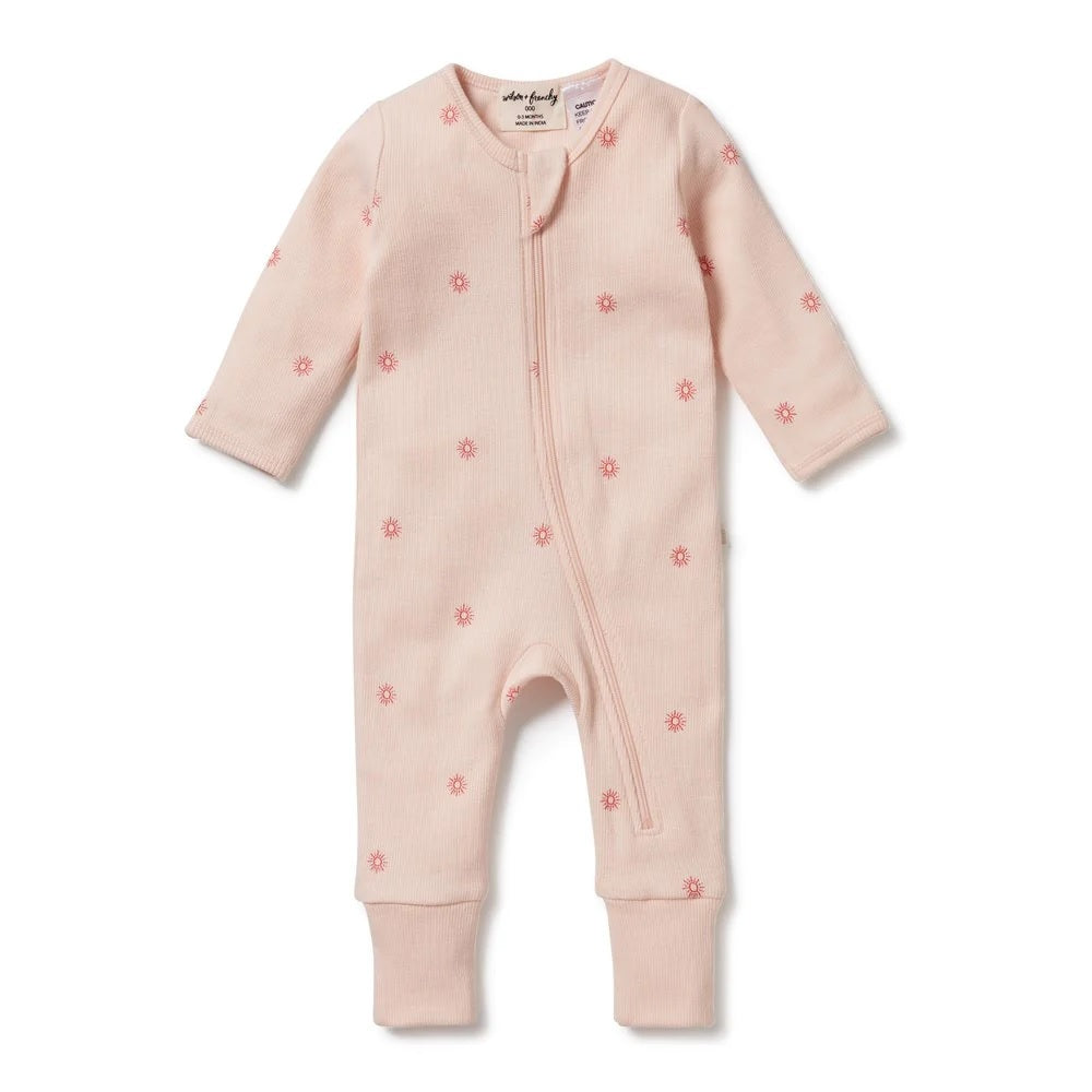 Wilson & Frenchy Petit Soleil Organic Zipsuit With Feet