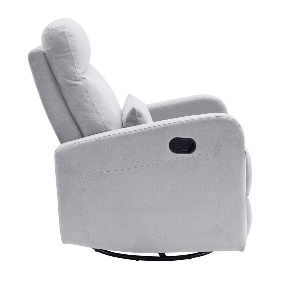Cocoon Plush Recliner Glider Chair Pebble Grey