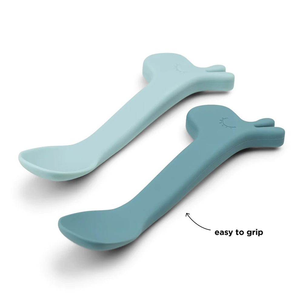 Done By Deer Silicone Spoon 2-Pack Lalee Blue