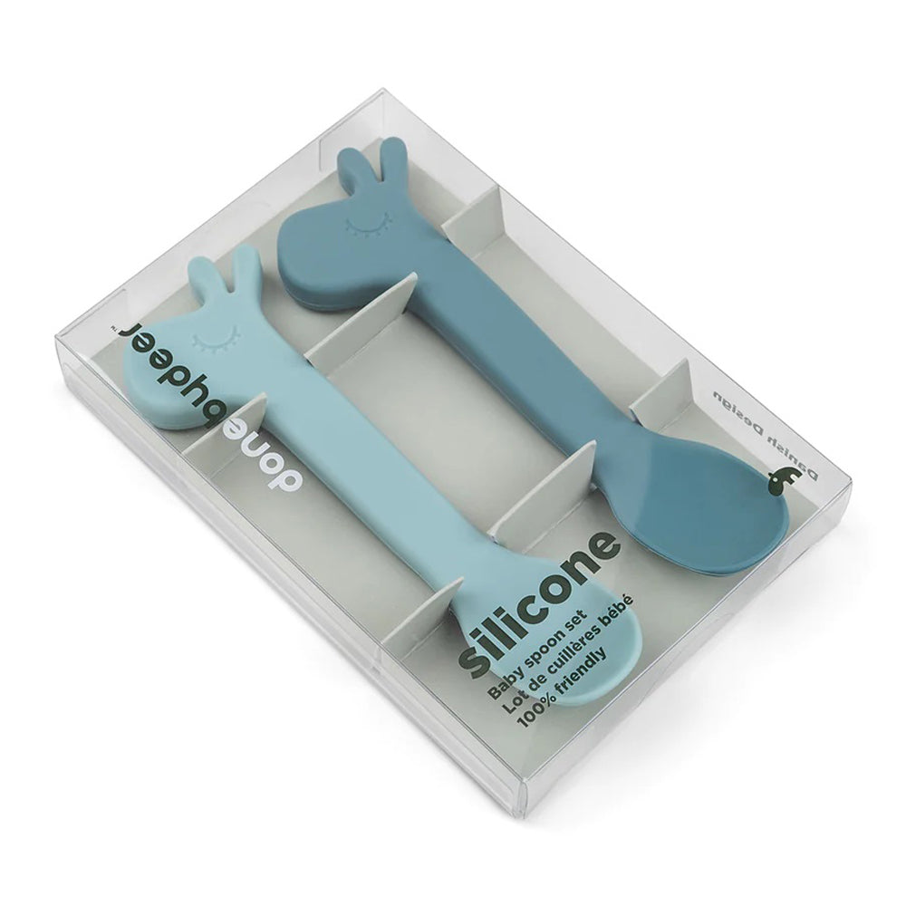 Done By Deer Silicone Spoon 2-Pack Lalee Blue