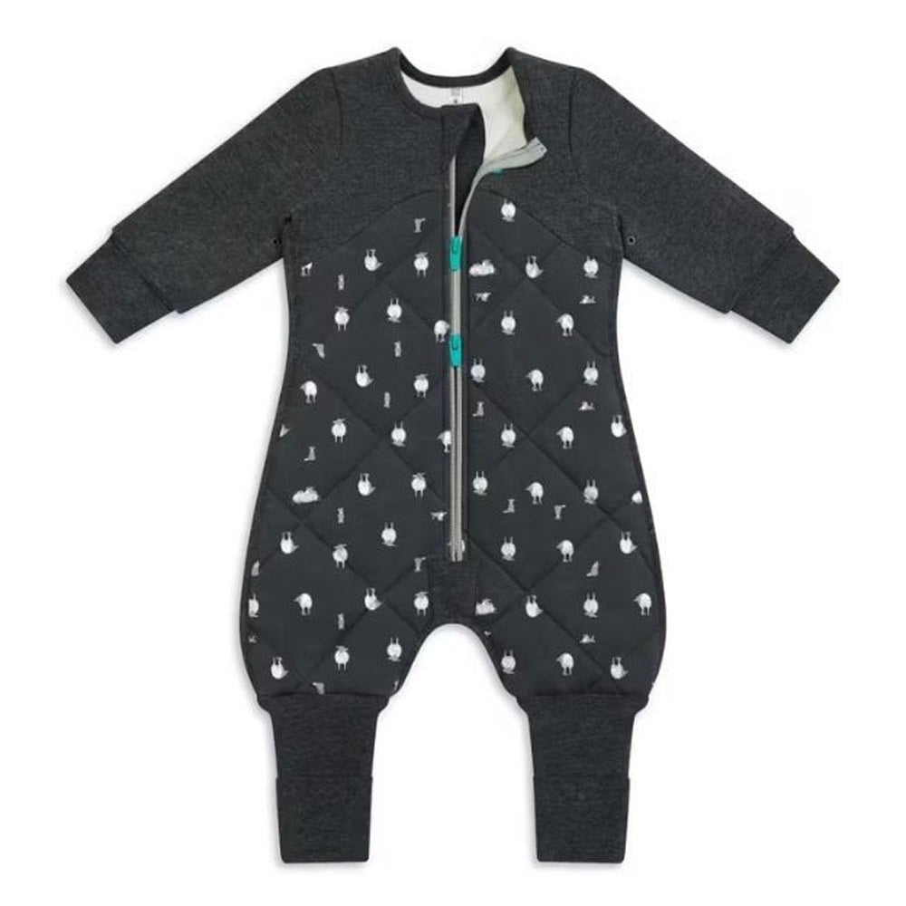 Love To Dream Organic Cotton Sleep Suit With Merino Wool 2.5 Tog Charcoal - Lamb's Best Friend