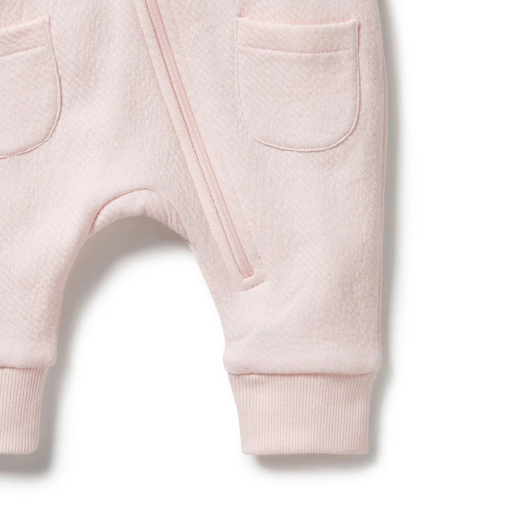 Wilson & Frenchy Pink Organic Quilted Growsuit