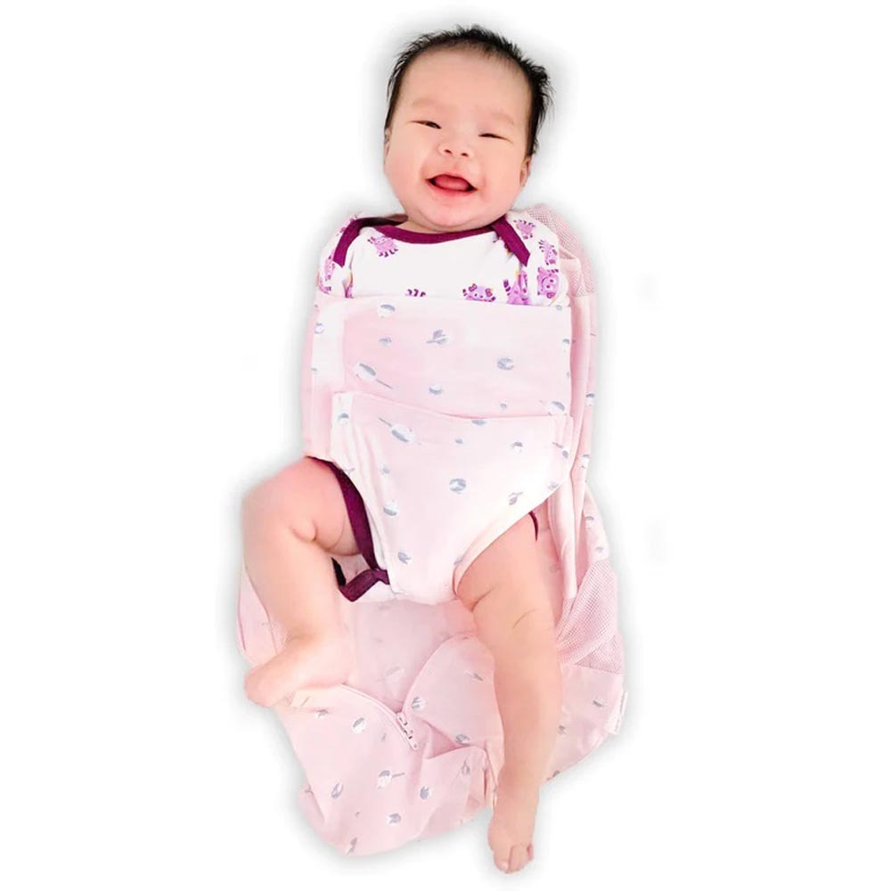 Snoo Sleepea 5-Second Baby Swaddle Pink Planet