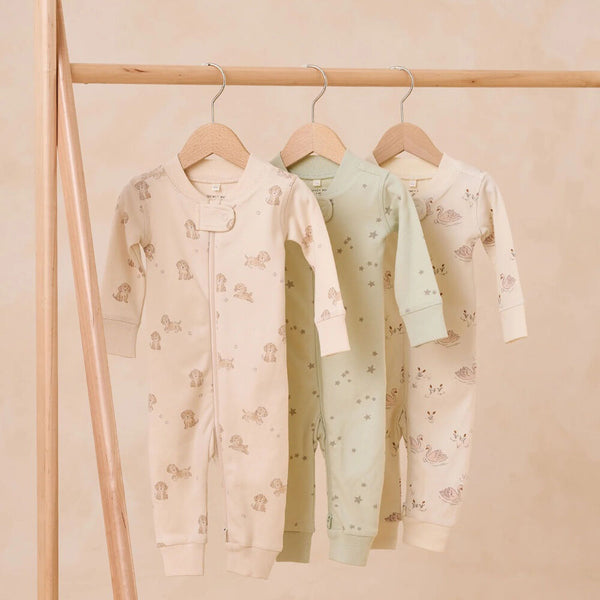 Quincy Mae Zip Short Sleeve Sleeper - Dinosaur main image 0