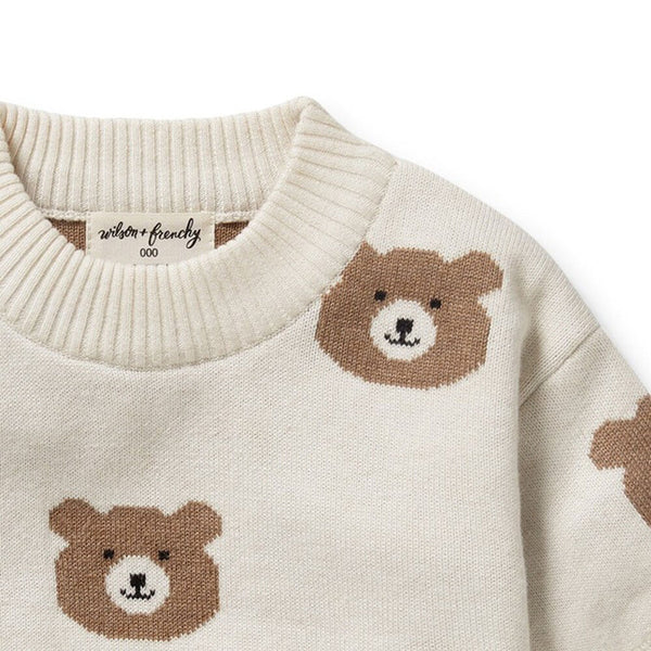 Beary Cute Organic Knitted Jacquard Legging