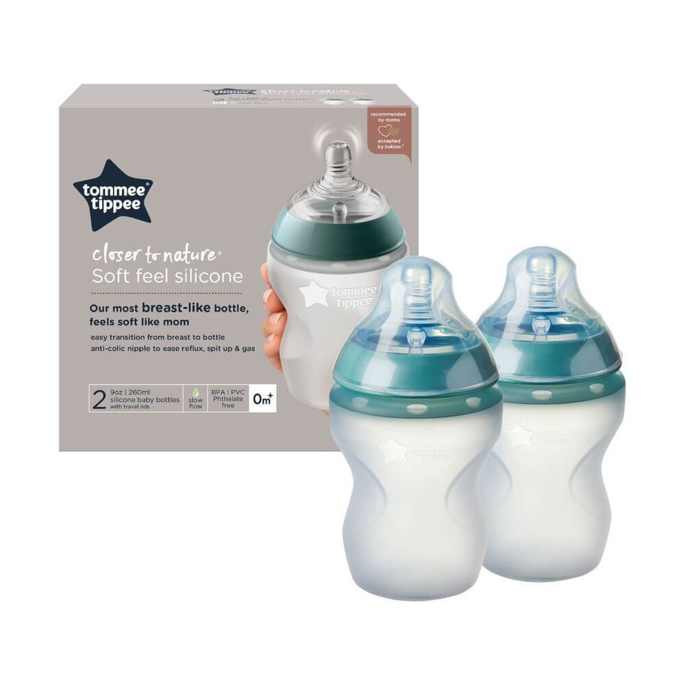 Tommee Tippee Closer To Nature Silicone Bottle 2pk