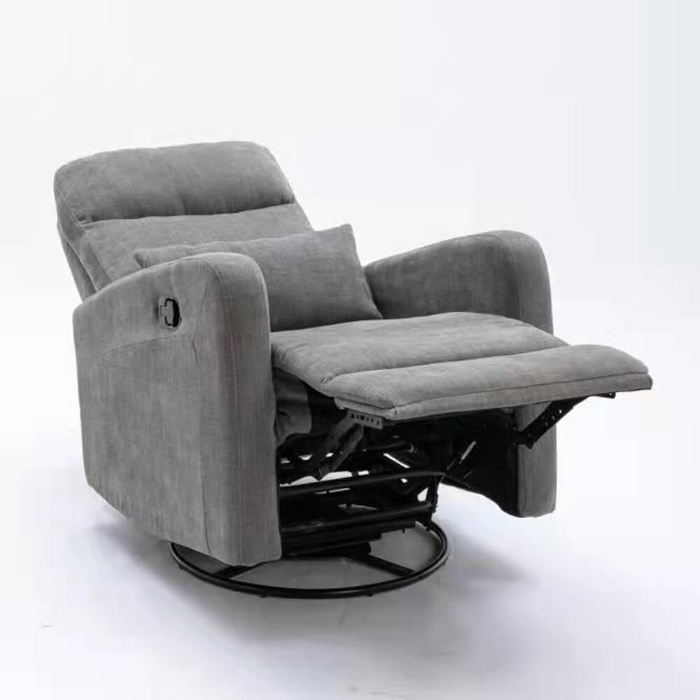 Cocoon Plush Reclining Glider Chair Dove Grey