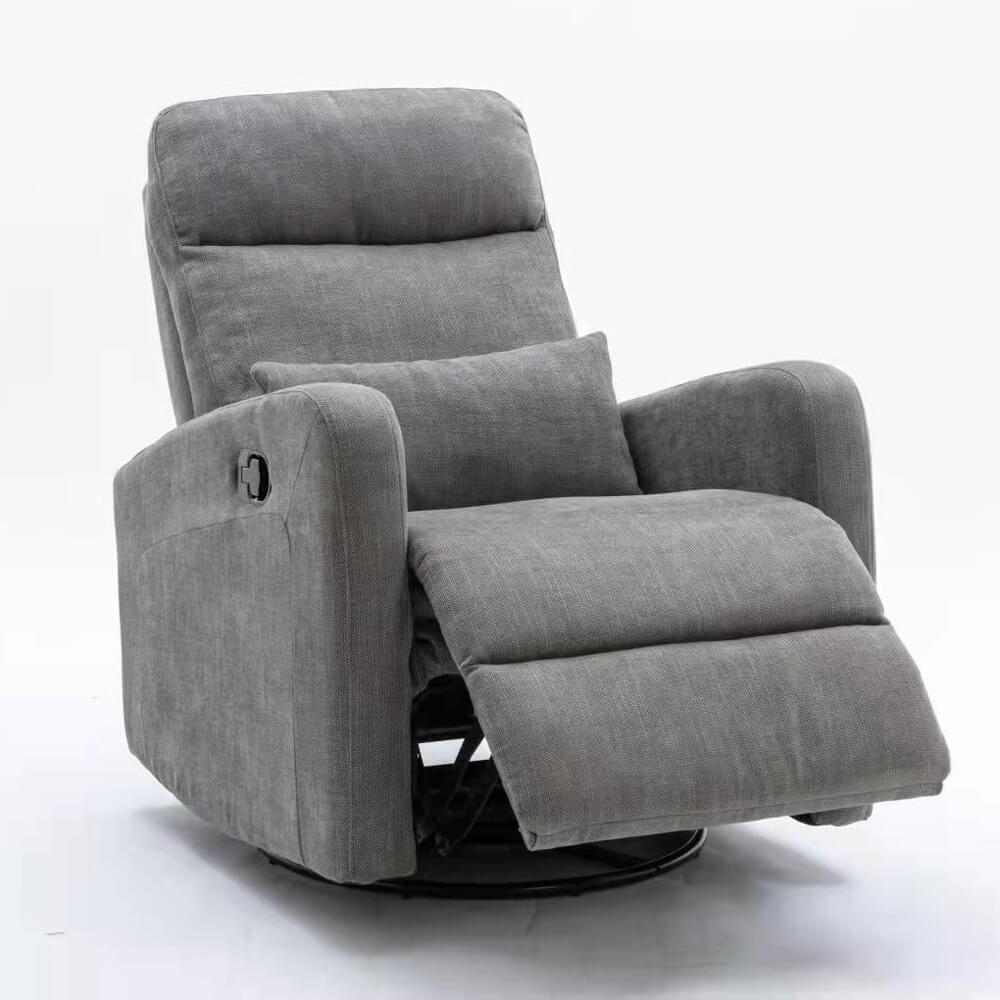 Cocoon Plush Reclining Glider Chair Dove Grey