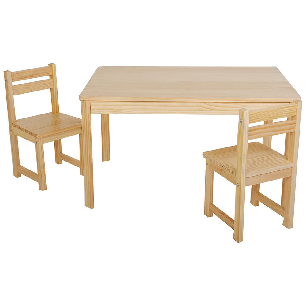 Tikk Tokk Little Boss Kids Table & Chairs Set Rectangle