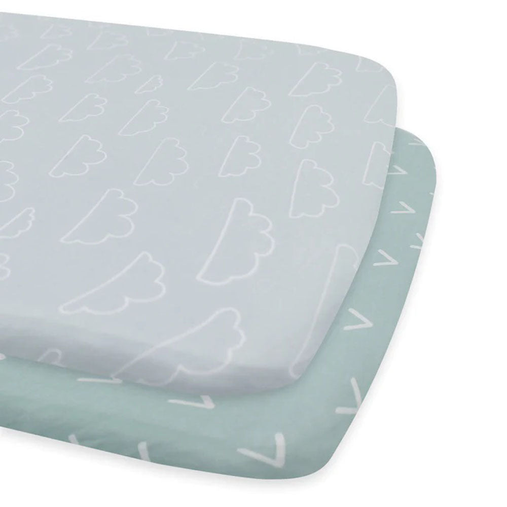 Bubba Blue Nordic 2pk Jersey Co-Sleeper Fitted Sheet