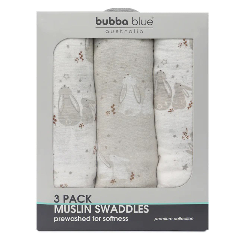Bubba Blue Bunny Dream Muslin Wrap 3 Pack