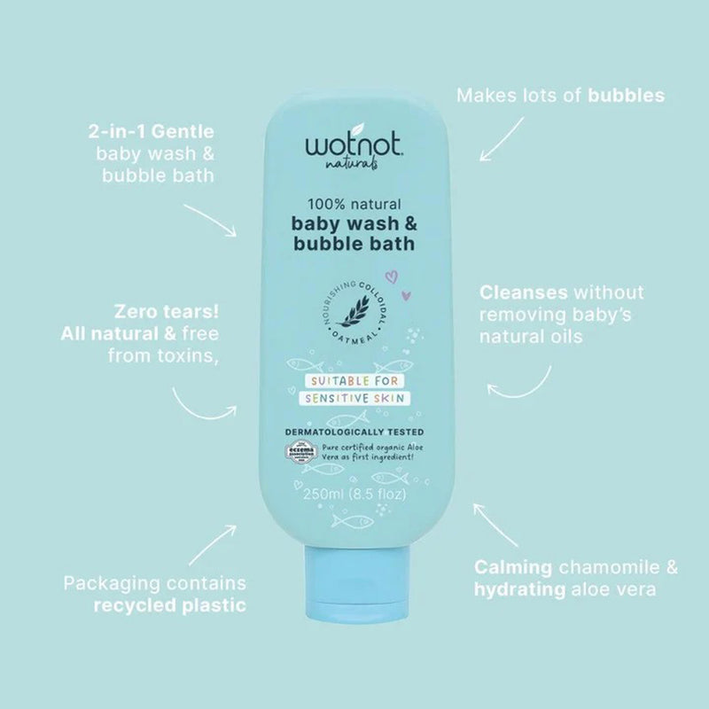 Wotnot Baby Wash & Bubble Bath 250ml