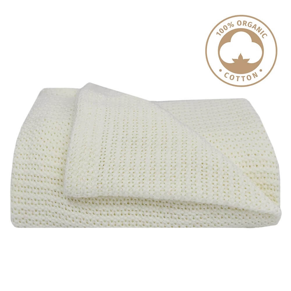 Living Textiles Organic Cellular Blanket - Cradle/Bassinet