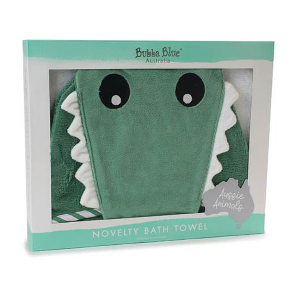 Bubba Blue Aussie Animals Crocodile Novelty Hooded Bath Towel