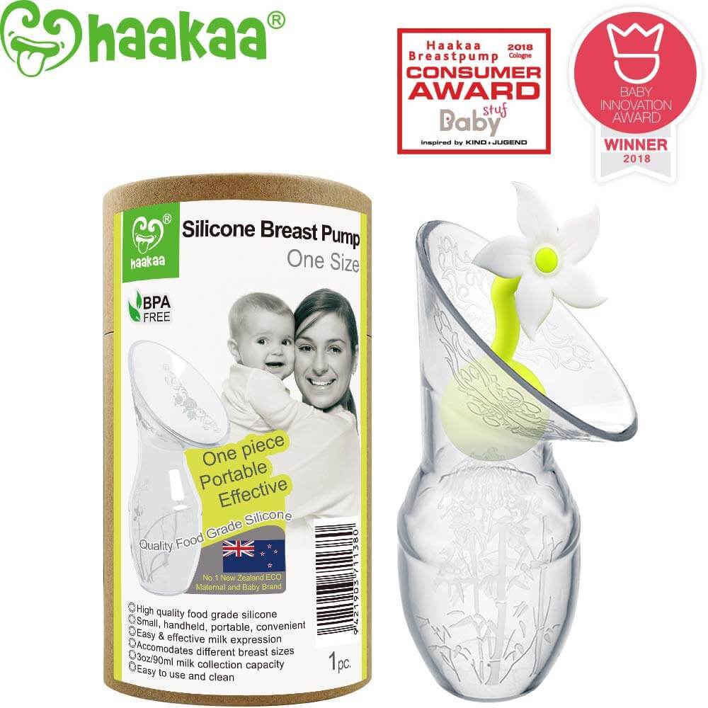 Haakaa Silicone Breast Pump 150ml & Flower Stopper