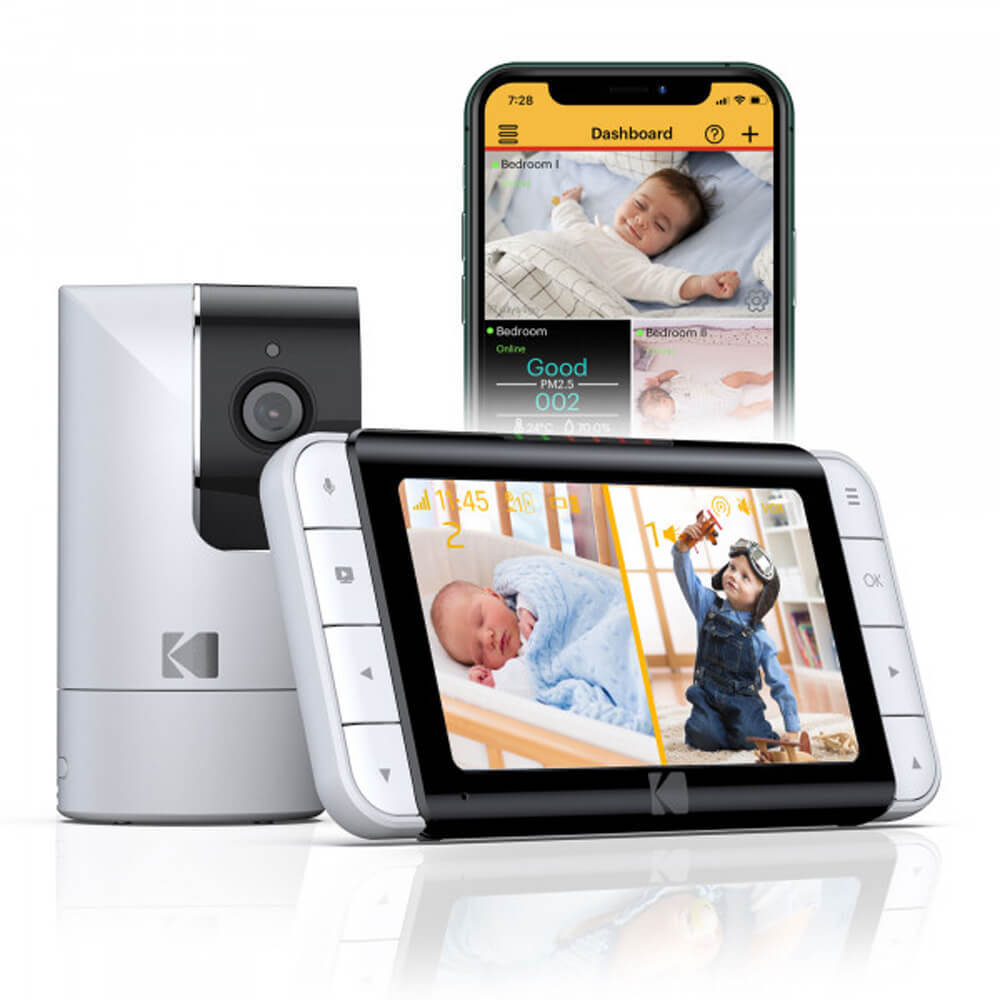 Kodak Cherish C525P 5" Smart Video Baby Monitor With Motorised PT Camera