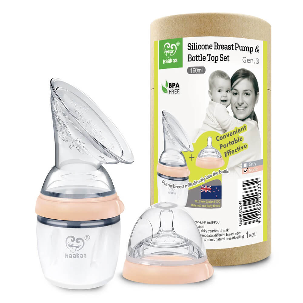 Haakaa Generation 3 Silicone Breast Pump & Bottle Top Set 160ml