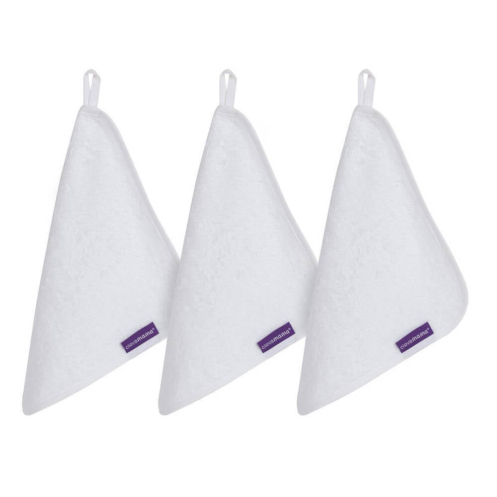 ClevaMama Bamboo Baby Washcloth Set 3 Pack
