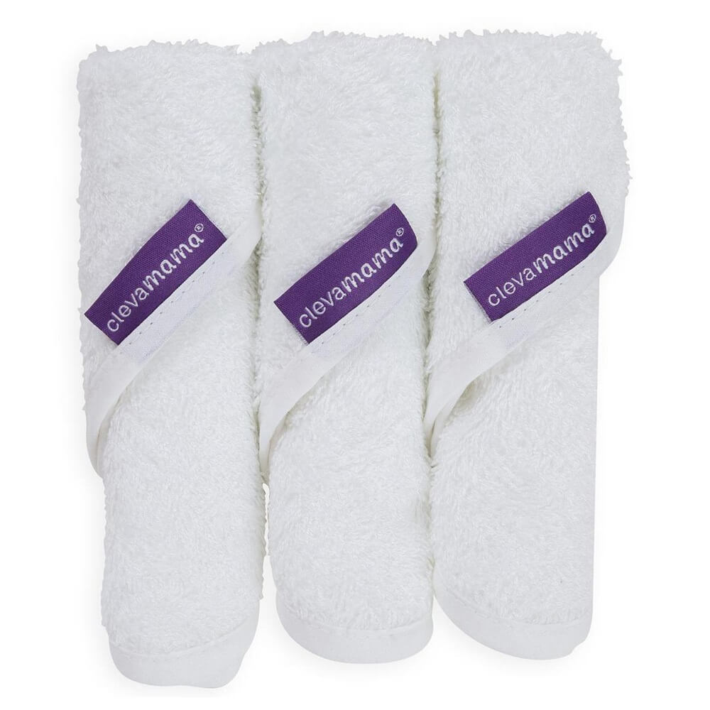 ClevaMama Bamboo Baby Washcloth Set 3 Pack