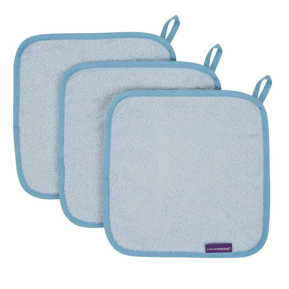 ClevaMama Bamboo Baby Washcloth Set 3 Pack