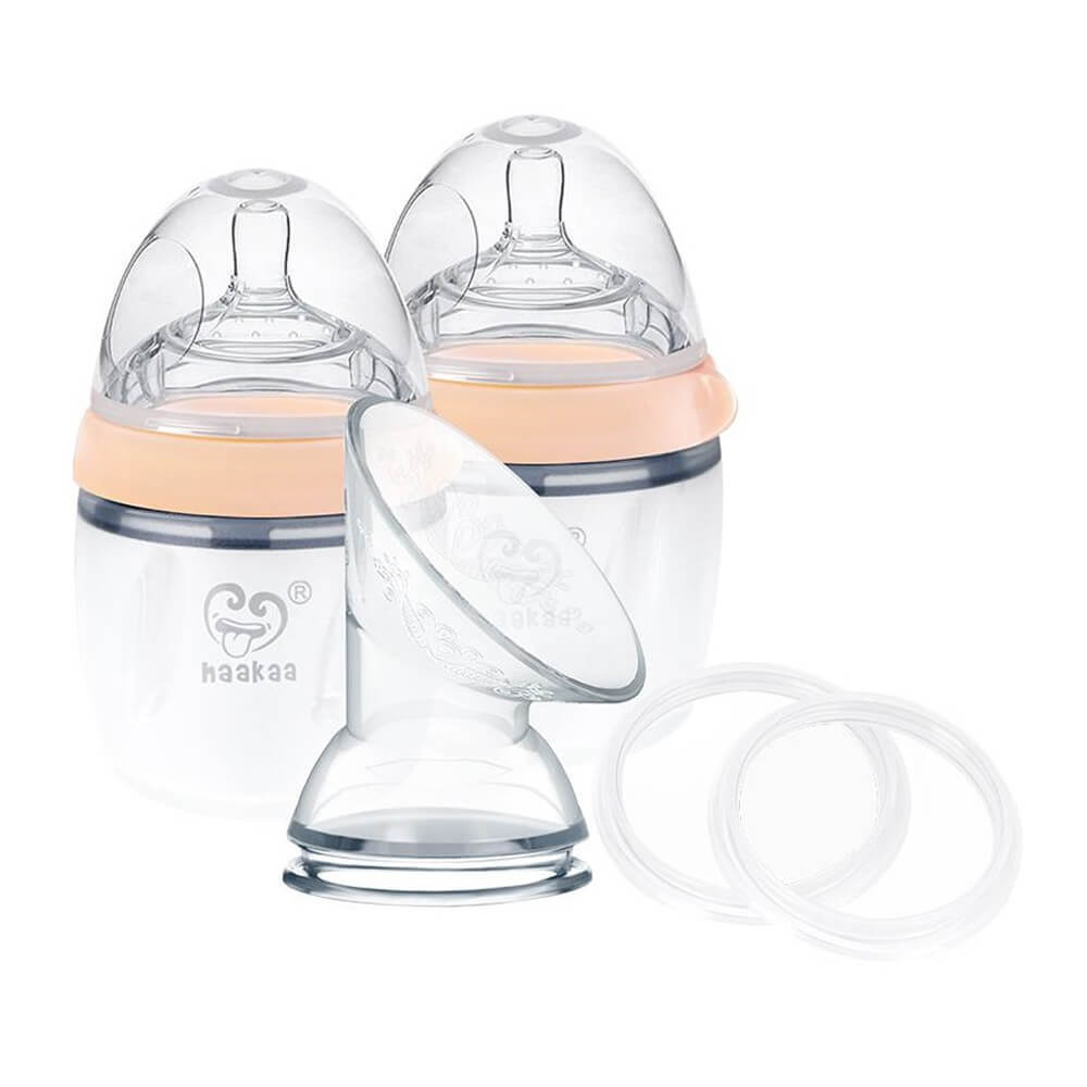 Haakaa Silicone Breast Pump & Bottle Pack