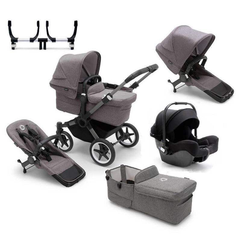 Bugaboo Donkey 5 Twin Pram + Bugaboo Turtle Capsule Bundle