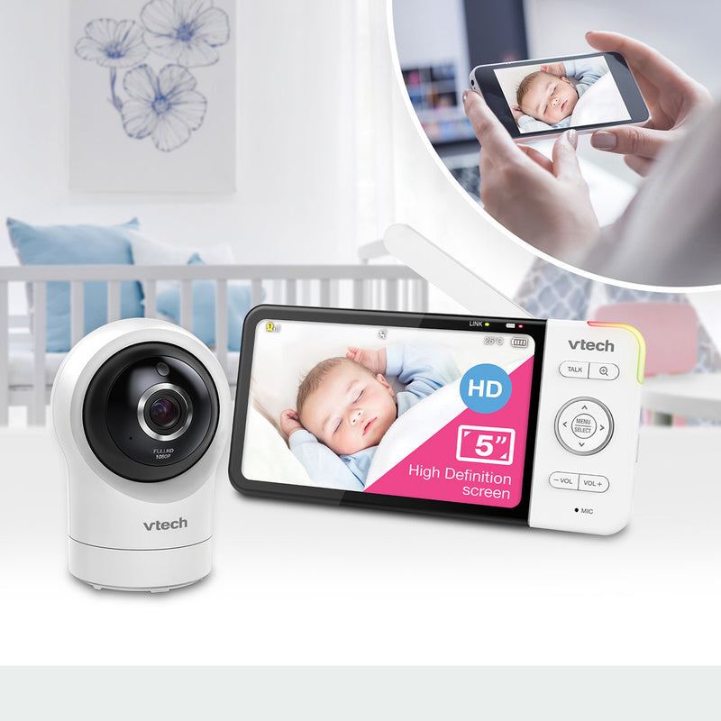 VTech RM5764HDV2 HD 5"  Pan & Tilt Video Monitor With Remote Access