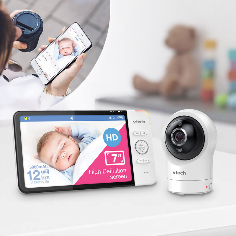 VTech RM7764HDV2 HD 7" Pan & Tilt Video Monitor With Remote Access