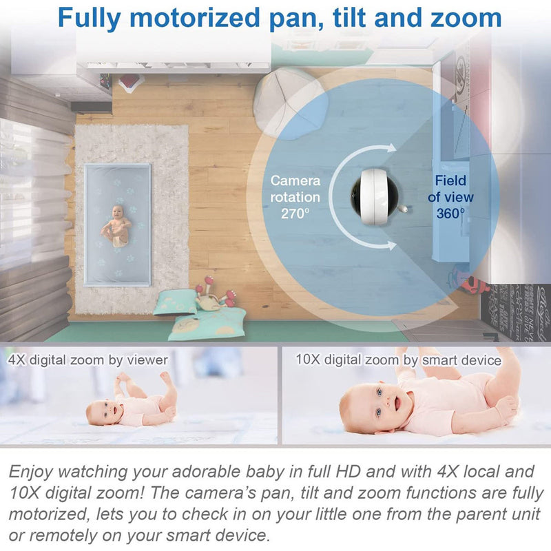 VTech RM7764HDV2 HD 7" Pan & Tilt Video Monitor With Remote Access