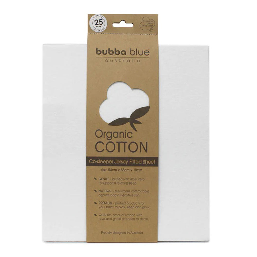 Bubba Blue Organic Cotton Jersey Co-Sleeper Fitted Sheet