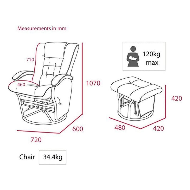 Valco Baby Eurobell Glider With Ottoman