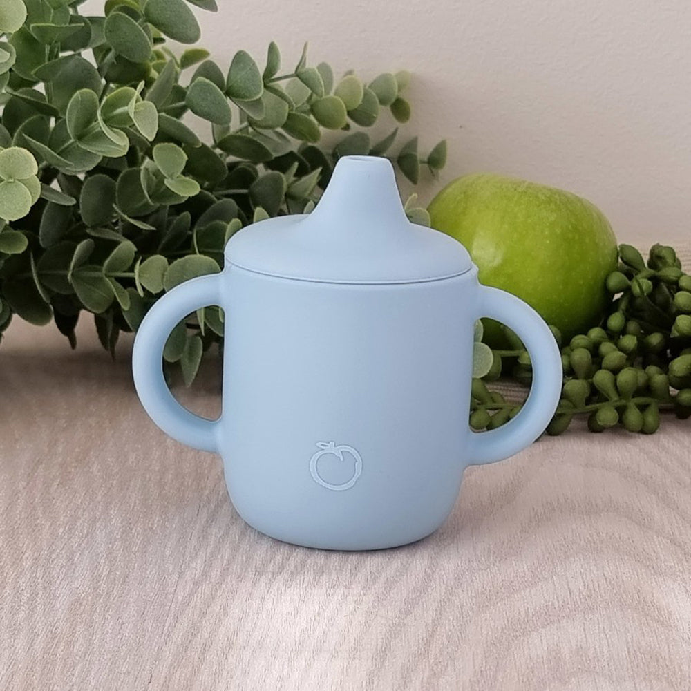Plum Silicone Sippy Cup Powder Blue