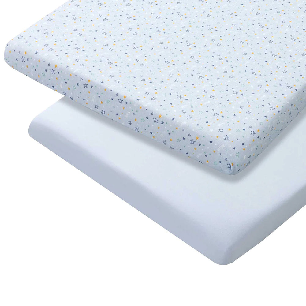 Clevamama Blue Jersey Cotton Fitted Sheets
