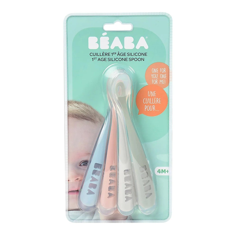 Beaba 1st Stage Silicone Spoons 4 Pack