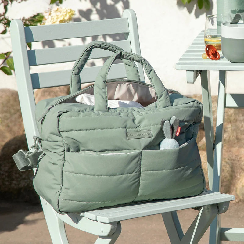 Done By Deer Quilted Changing Bag Green