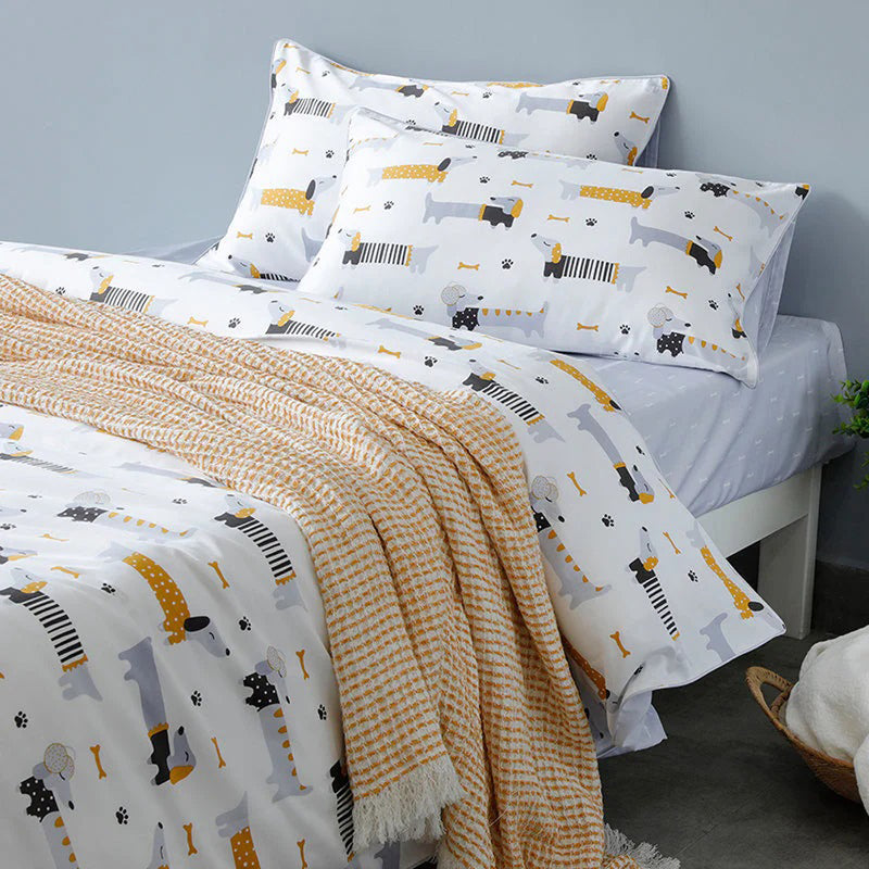 Boori Sausage Dogs Bedding Set (3 Pcs) Double Bed
