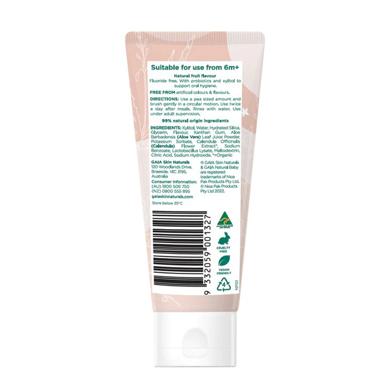 Gaia Natural Baby Probiotic Toothpaste Fruit Smoothie 50g