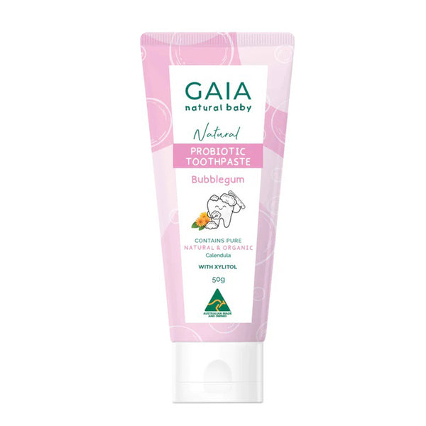 Gaia Natural Baby Probiotic Toothpaste Bubblegum 50g | Baby Village