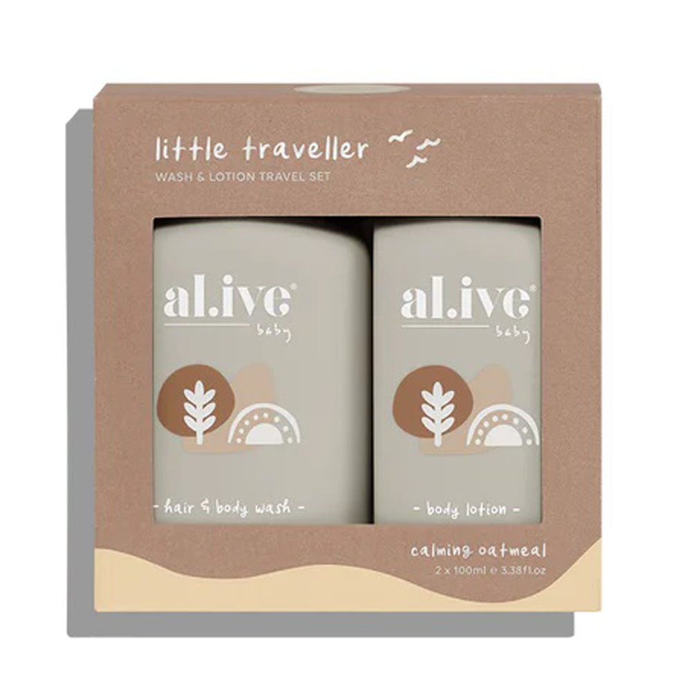 Al.ive  Little Traveller Calming Oatmeal Wash & Lotion Travel Pack