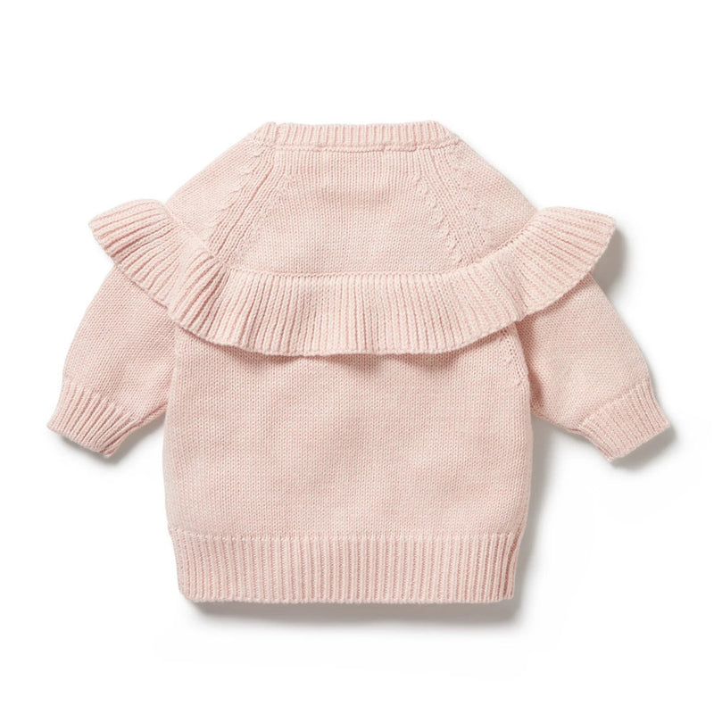 Wilson & Frenchy Pink Knitted Ruffle Jumper