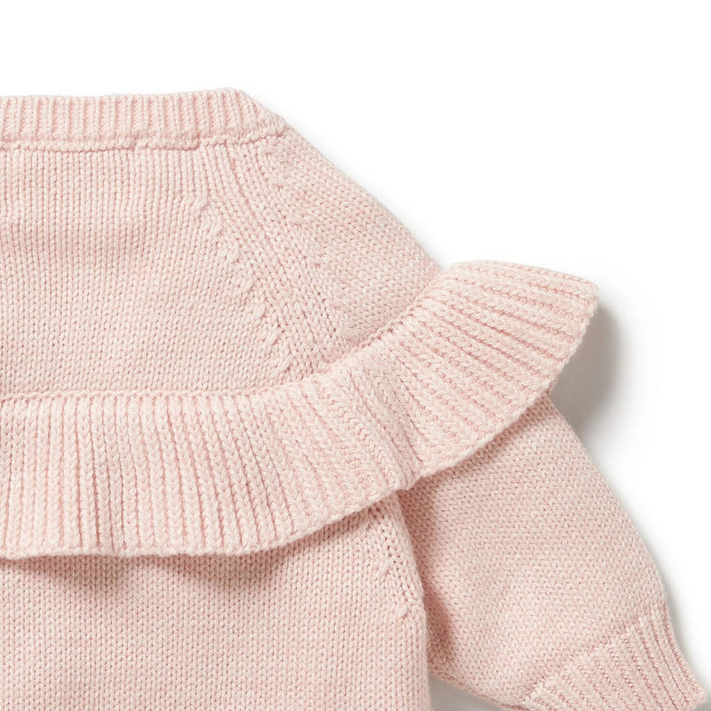 Wilson & Frenchy Pink Knitted Ruffle Jumper