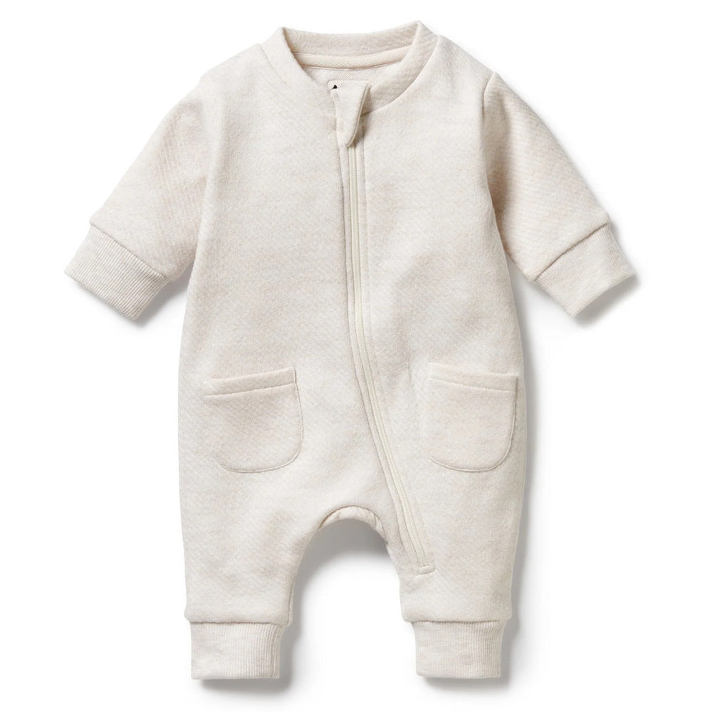 Wilson & Frenchy Oatmeal Organic Quilted Growsuit